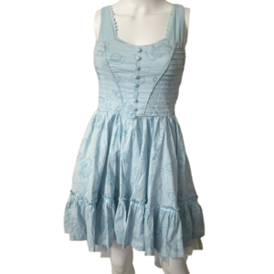 Hot Topic Disney Alice Through The Looking Glass Alice Tea Party Dress Sz MD